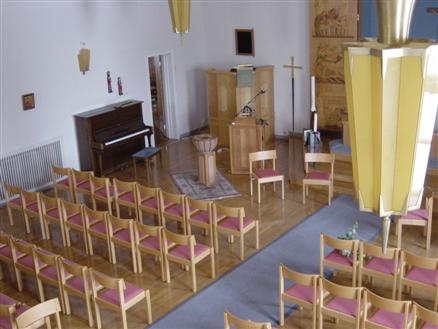 Bild föreställande Krokoms kyrka, interiör 