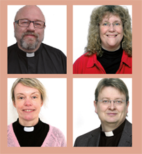 Göran Helmersson, Eva Nilsson och Ulf Hjertman är mässans liturger. Mia Brunberg-Ulriksson leder Gistad kyrkokör.