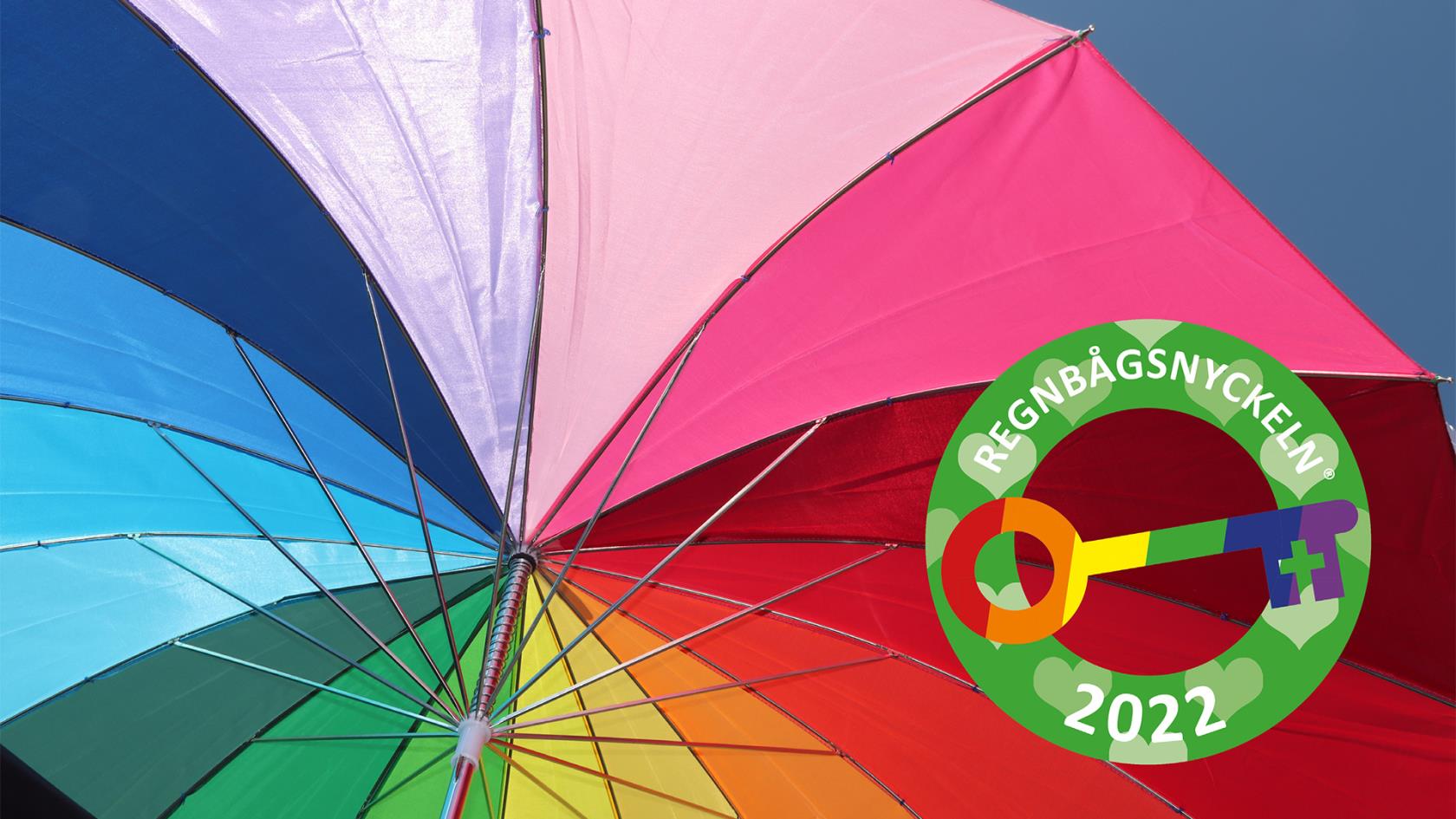 Regnbågsparaply, pride, regnbåge, regnbågsnyckeln