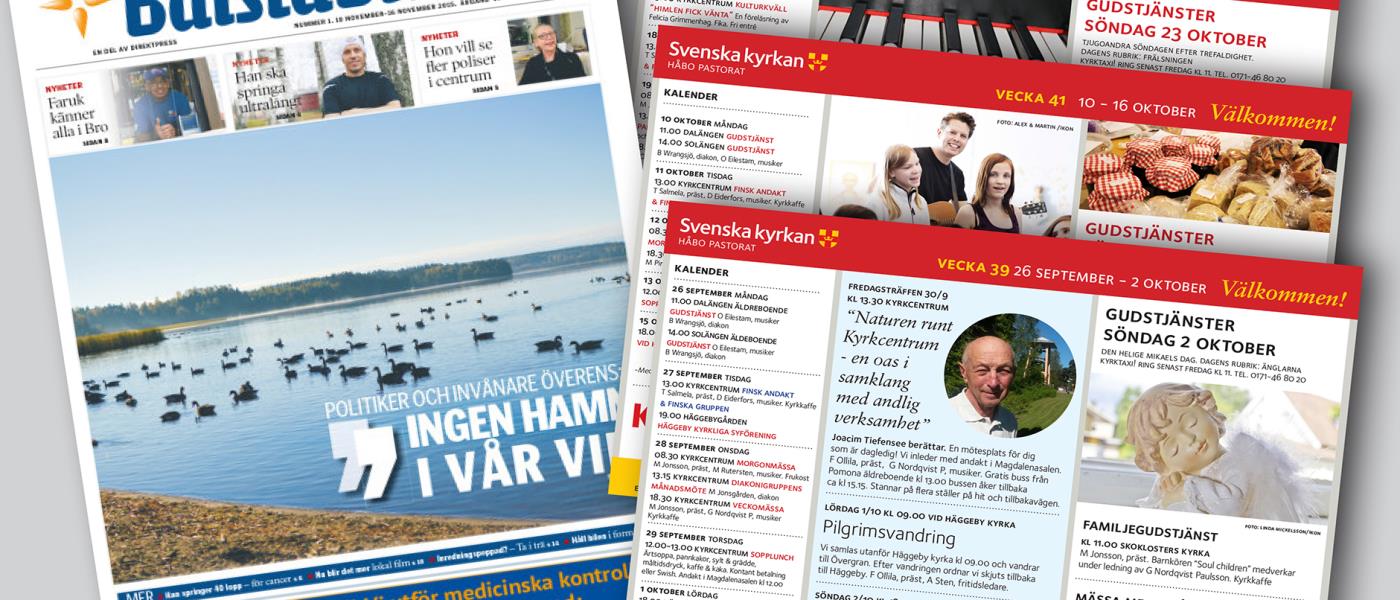 Lokaltidningen Bålstabladet och vår halvsidesannons