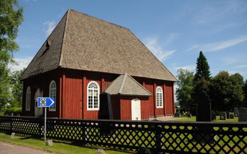 Amsbergs kapell, ett falurött träkapell