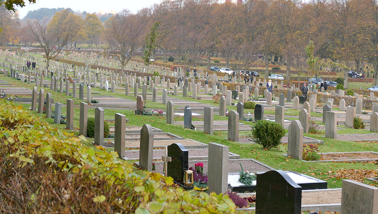Kvibergs kyrkogård, gravar