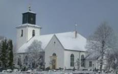 Osby kyrka i vinterskrud