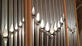Orgelpiporna i Wiens Orgel, en orgel som är leverread av A. Mårtenssons Orgelfabrik AB i Lund!