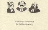 Framsidan av boken Kyrkor och präster, med karikatyrbilder av flera präster.