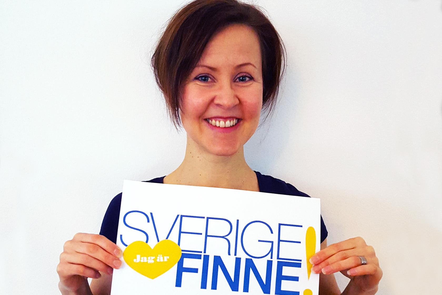 Anne Simonsson firar sverigefinnarnas dag i Luleå.