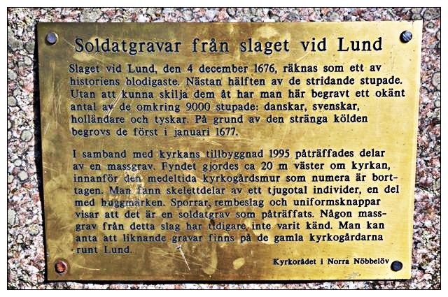 Minnesmärke soldatgravar Slaget vid Lund