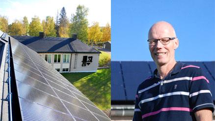 Solceller på Sollefteå församlingsgård, kyrkogårdsföreståndare Jan Leiknes