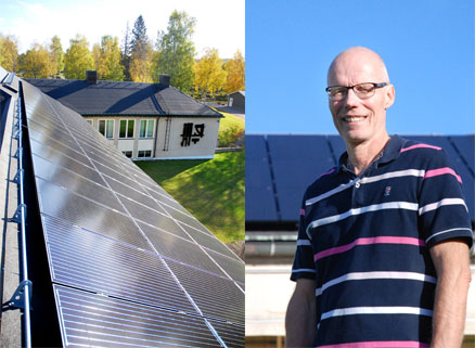 Solceller på Sollefteå församlingsgård, kyrkogårdsföreståndare Jan Leiknes