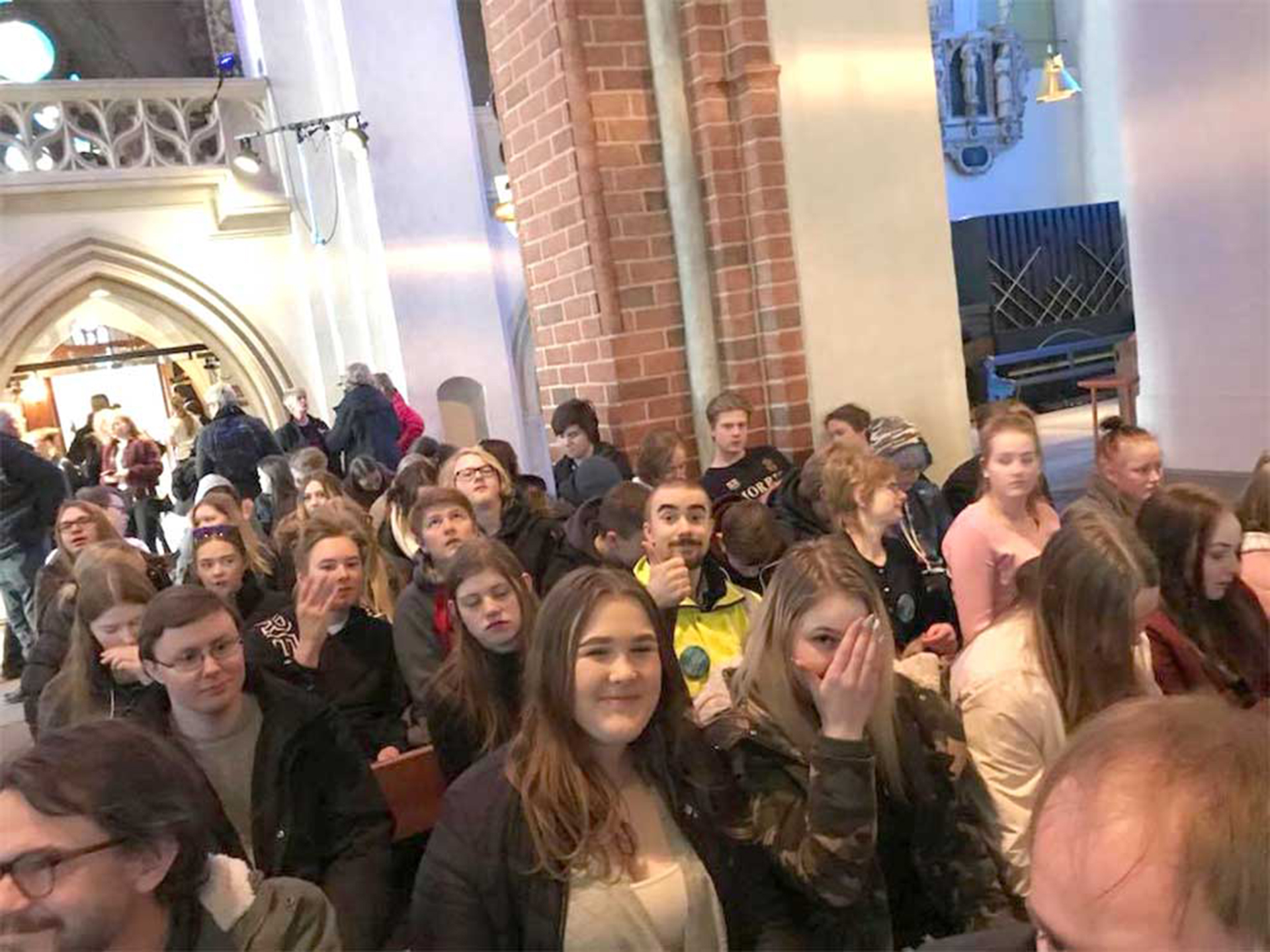 Konfirmander i Västerås domkyrka