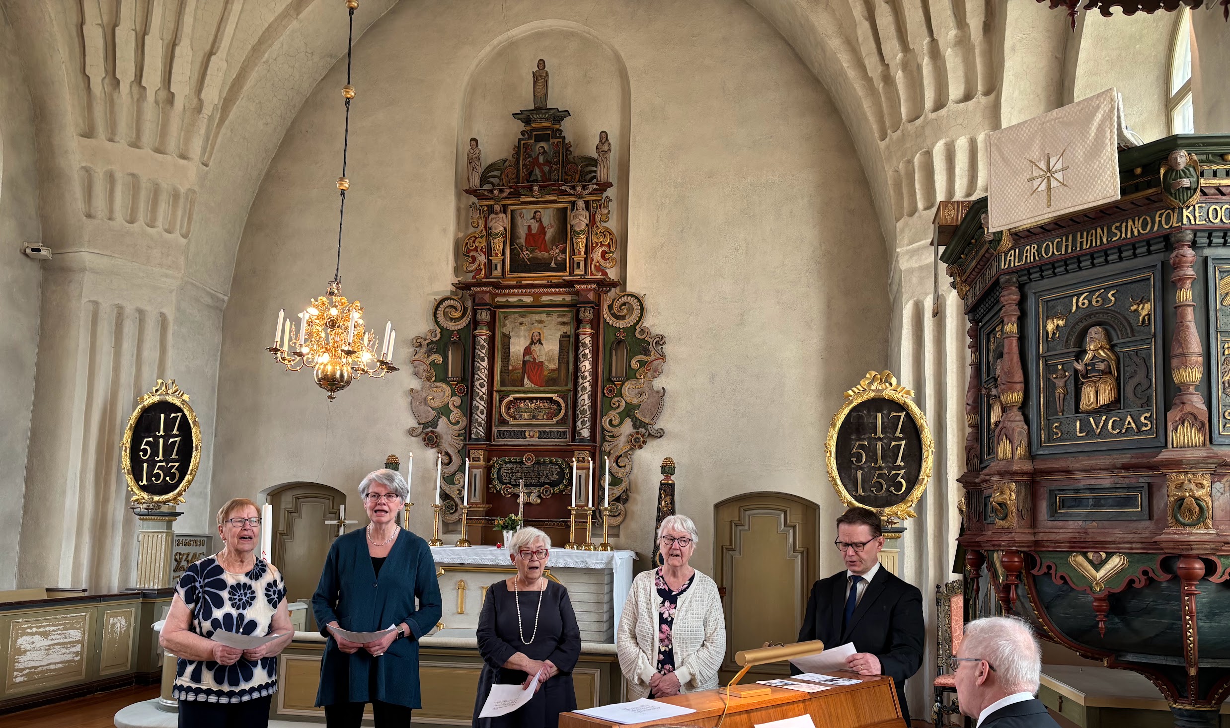 Sångkör under jubileumsgudstjänsten