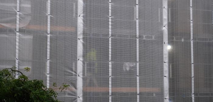 Nu har själva arbetet på Storkyrkan startat och under torsdagen och fredagen pågår det blötblästring. Samtidigt på marken pågår det snickeriarbeten och säkring av arbetsplatsen.