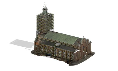 Under de närmaste två åren kommer Storkyrkan att renoveras. Puts-, plåt- och stenarbeten kommer att genomföras. Samtidigt med renoveringen återställs exteriören till 1740-talets utseende! Här finner du hela processen i bild, text och audio!