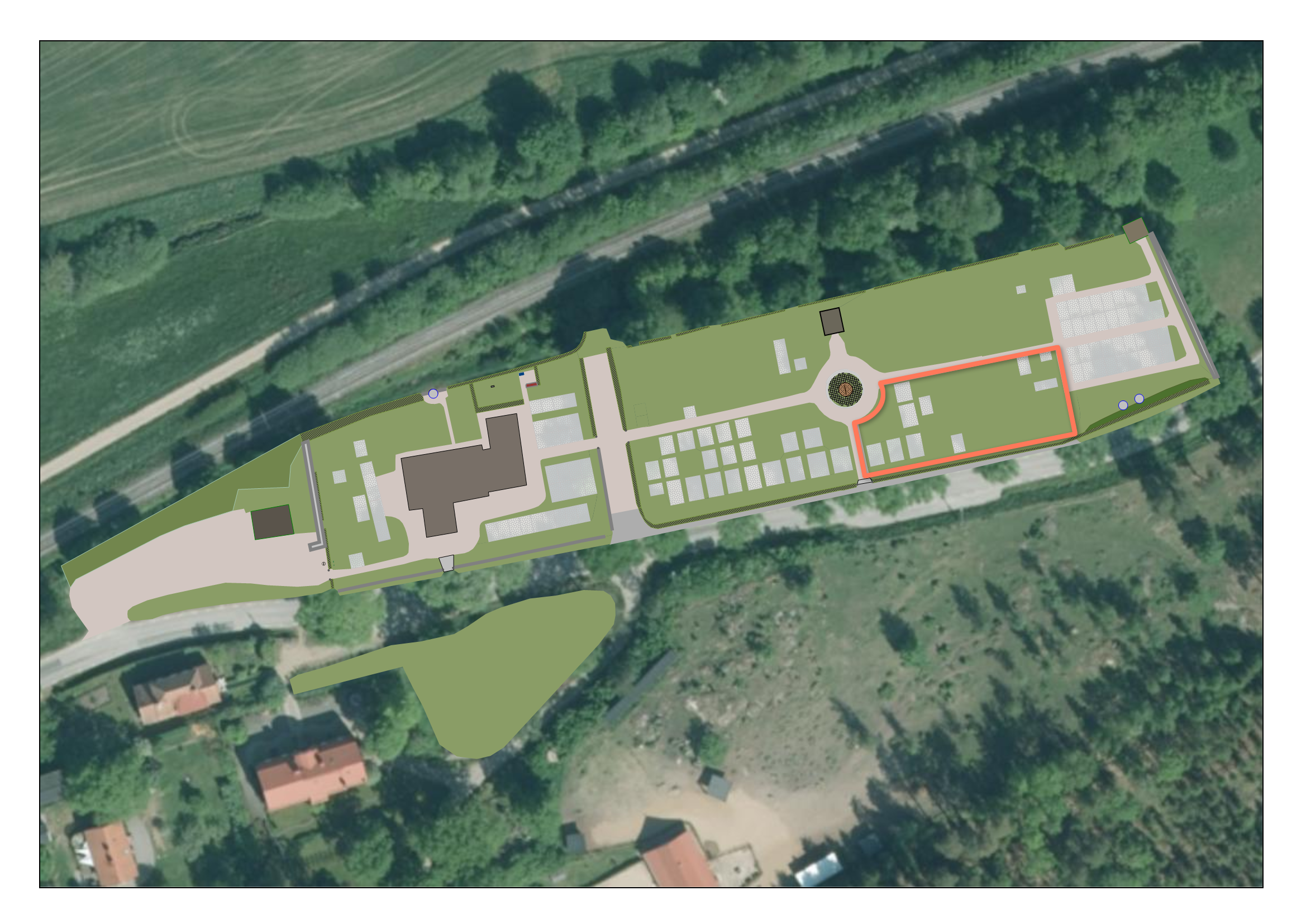 Karta över Edestads kyrkogård