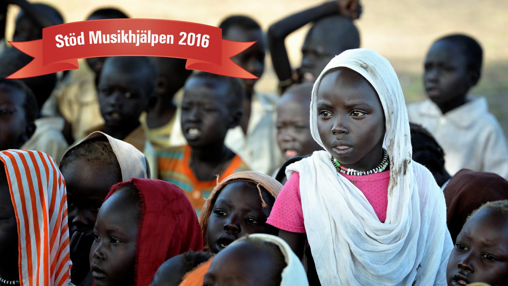 Musikhjälpen, skola, flicka, Sydsudan, välgörenhetsmatch