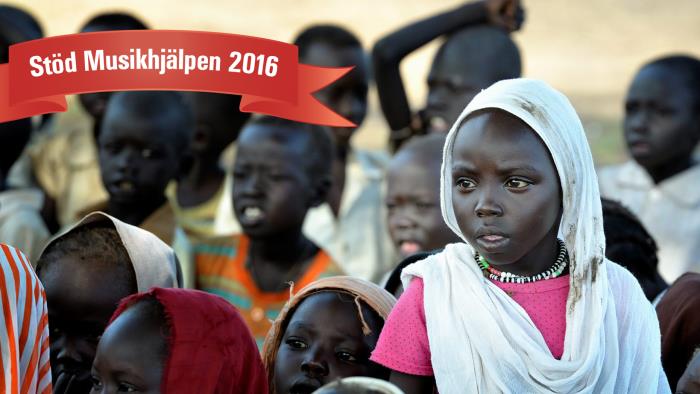 Musikhjälpen, skola, flicka, Sydsudan, välgörenhetsmatch