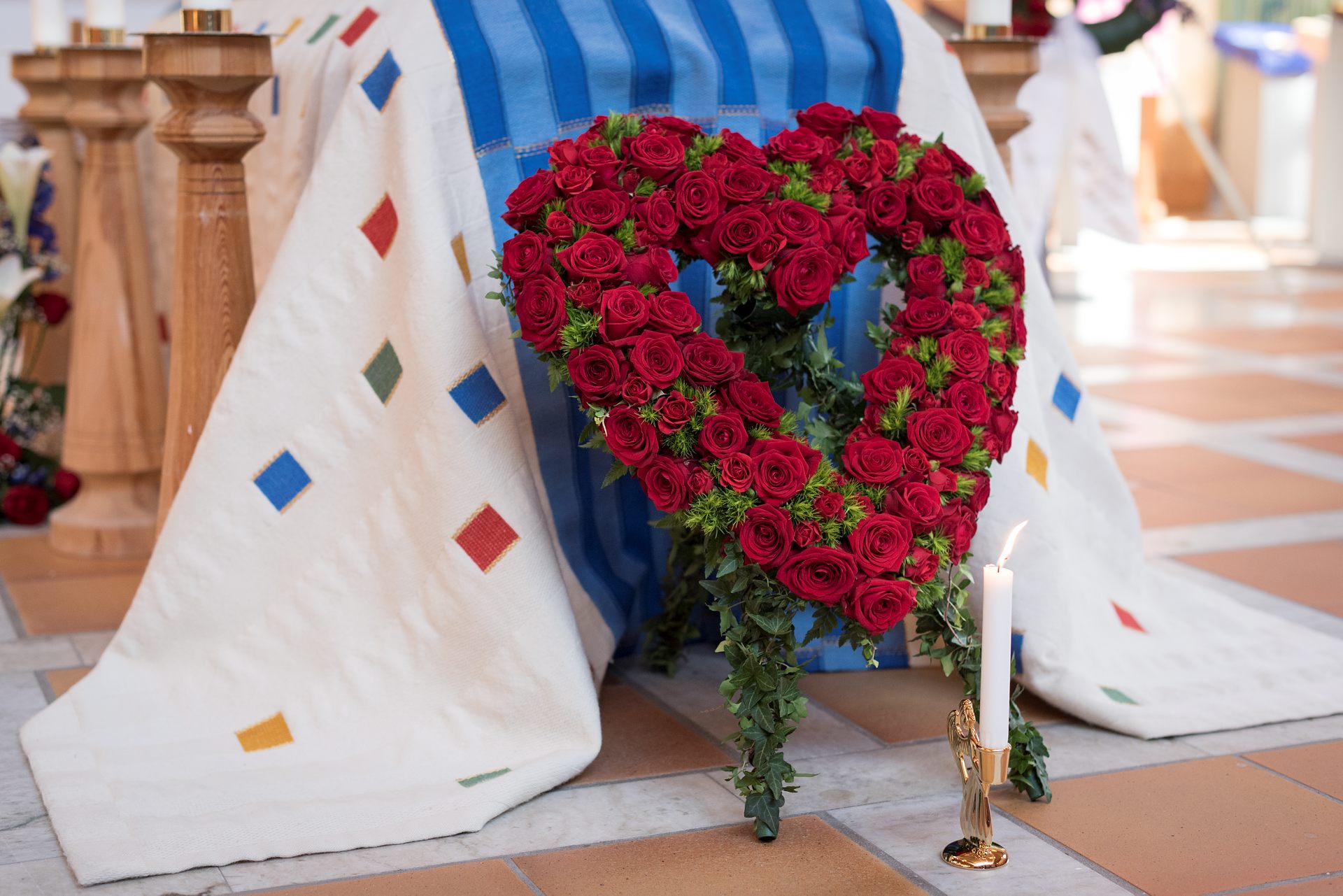 Hjärta krans begravning