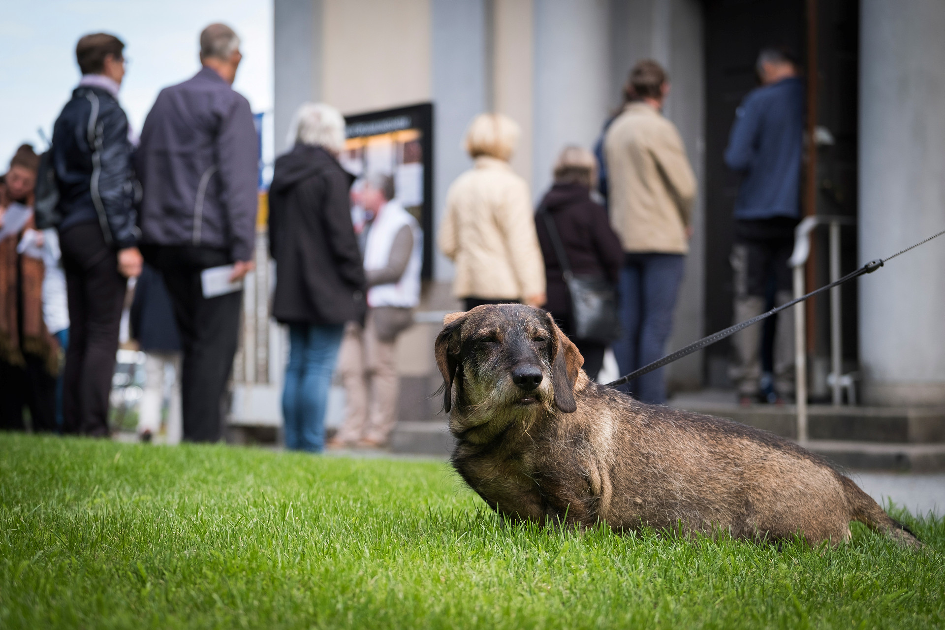 Kö till vallokalen i kyrkovalet 2017.