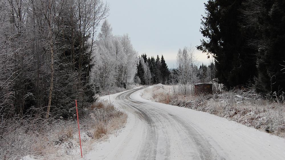 Vinterväg på landet