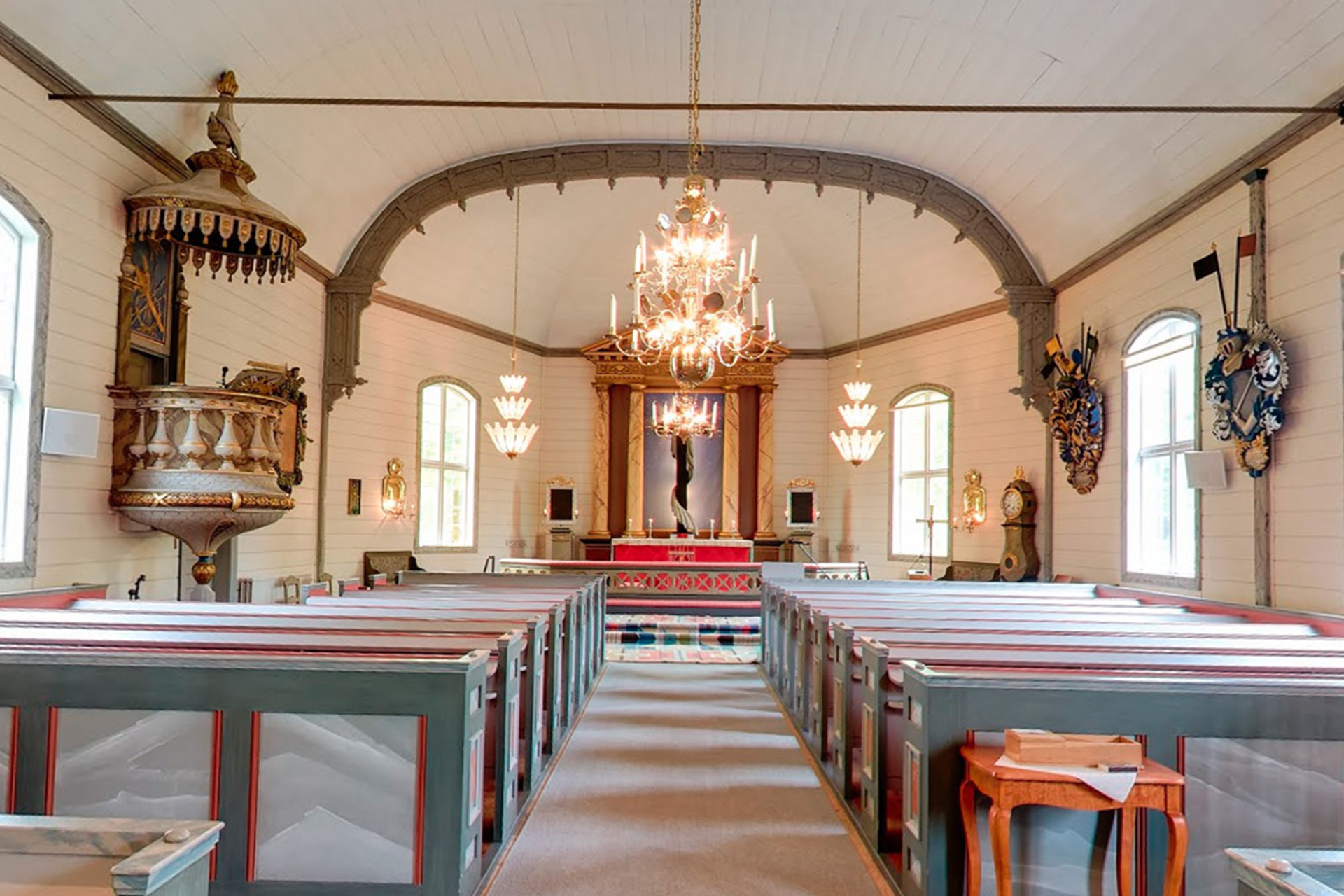 Interiör Håcksviks kyrka