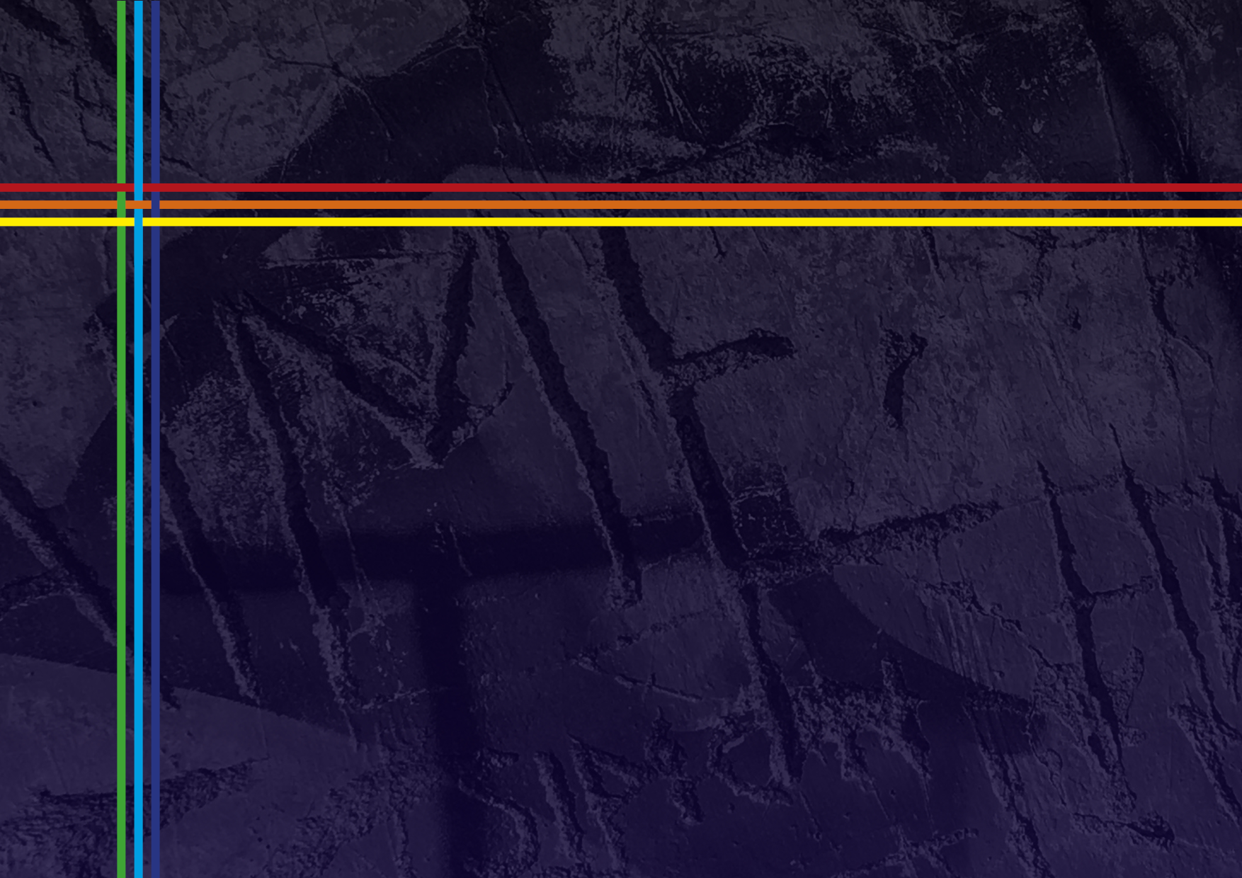 regnbågsfärgat kors mot lila bakgrund