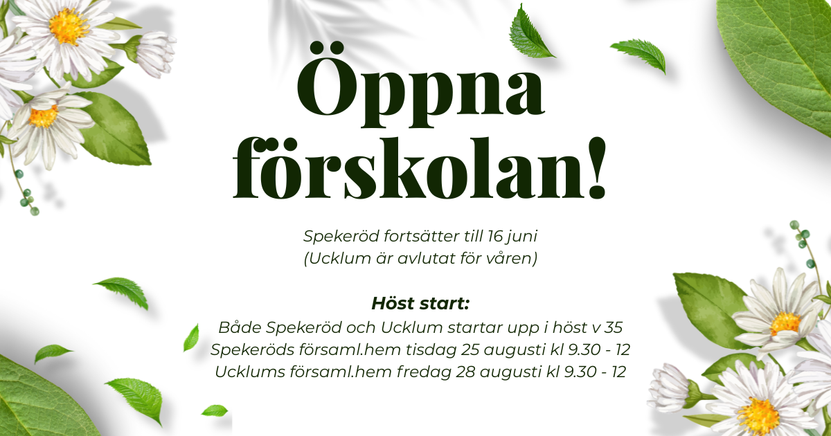 Öppna förskolan 2026-06