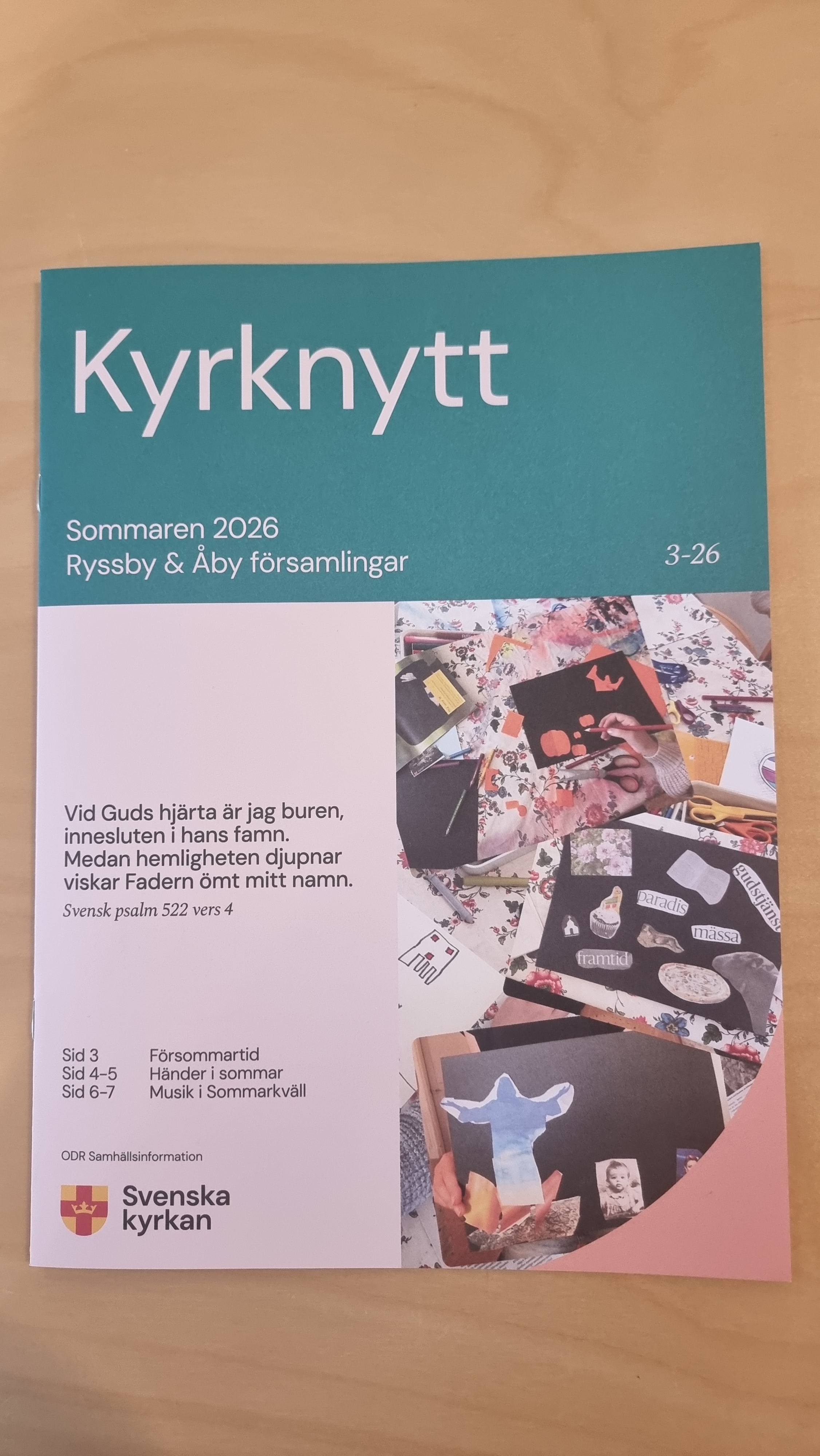 Bild på en tidning med rubriken Kyrknytt