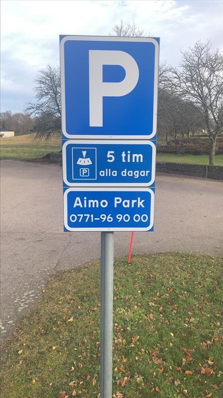 En parkeringsskylt för p-skiva