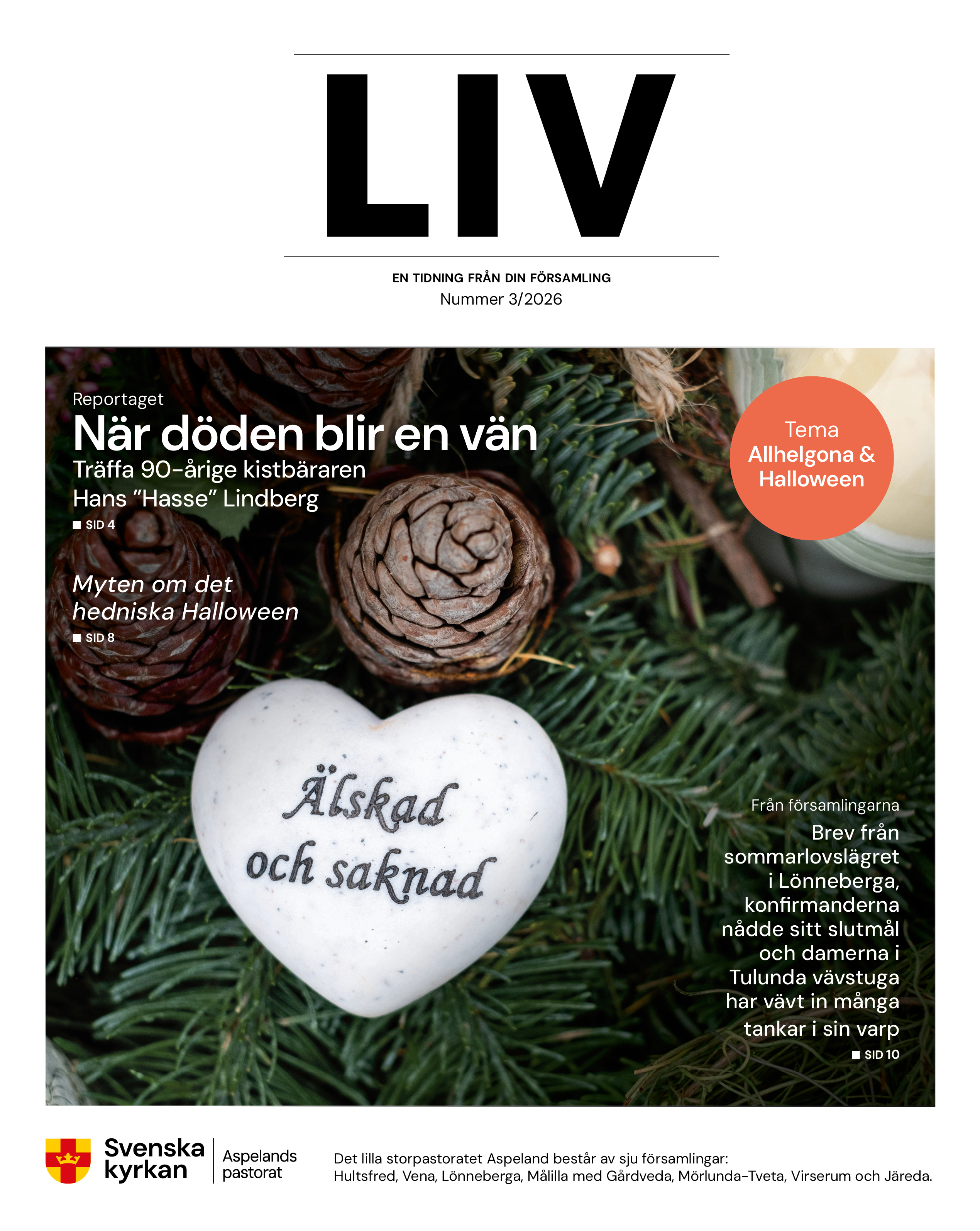 Bild på omslaget av LIV #3 med tema Allhelgona och halloween