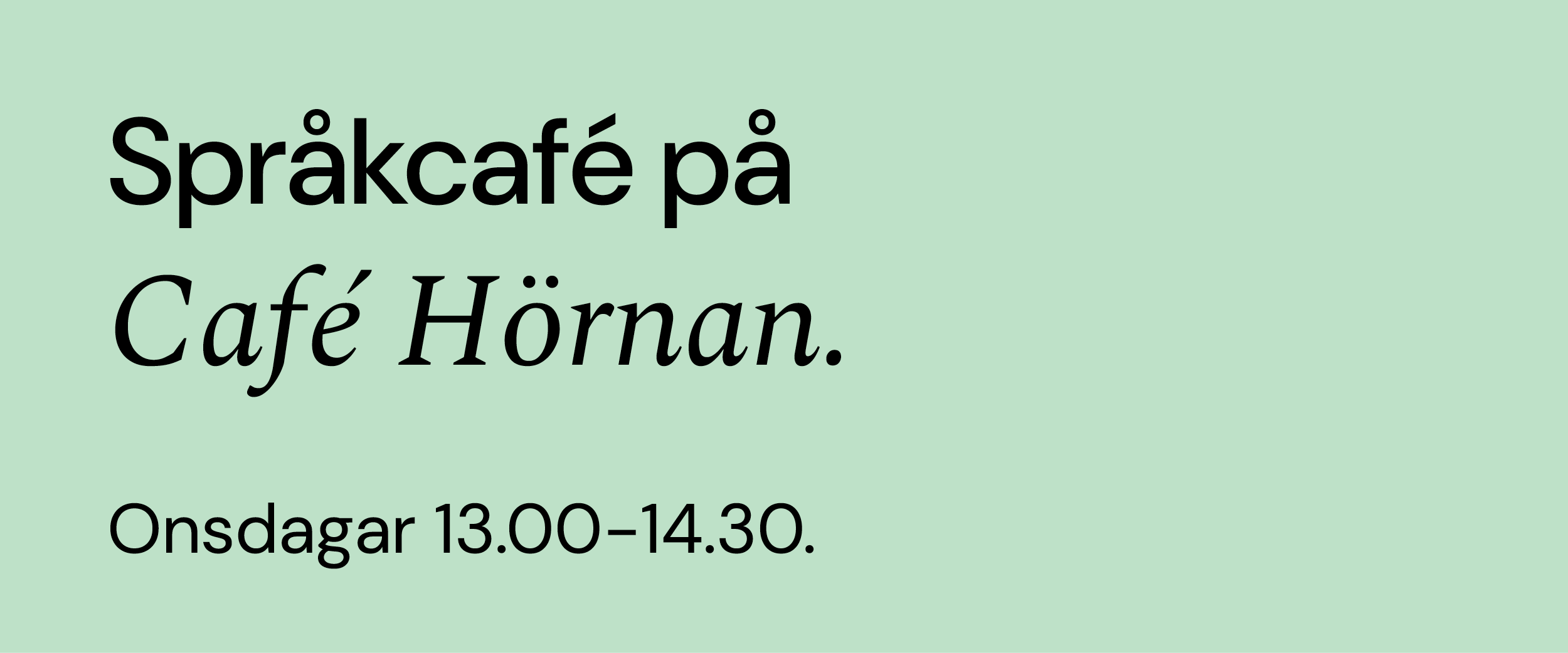 Språkcafé på Café Hörnan