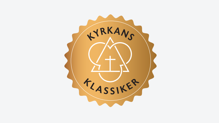 Medalj med text "Kyrkans klassiker"