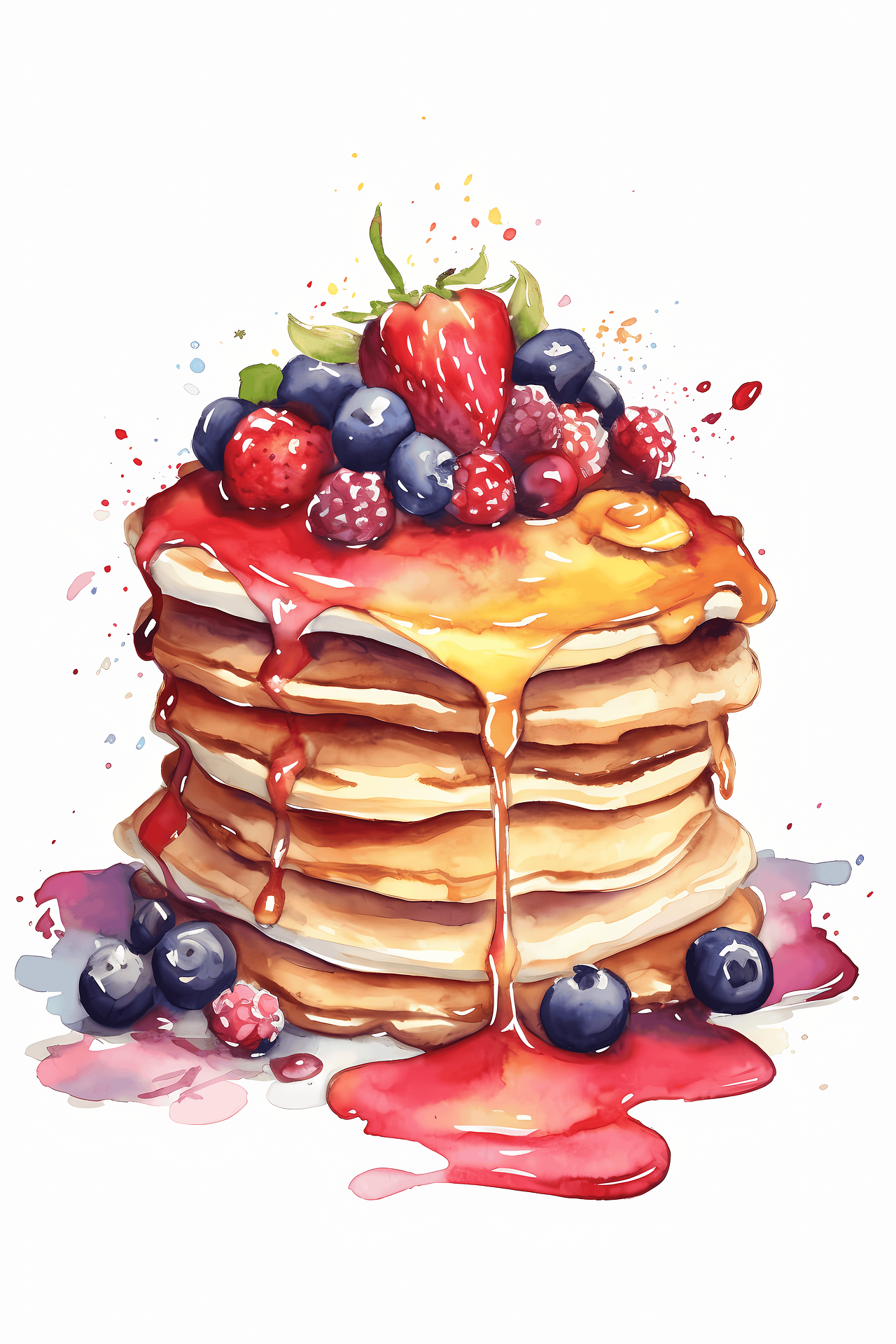 Pannkakor med blåbär.