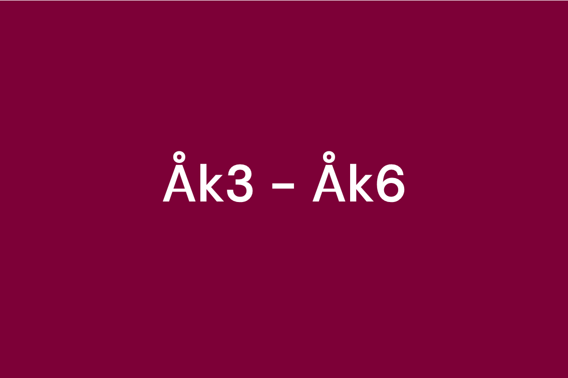 Årskurs 3 - Årskurs 6