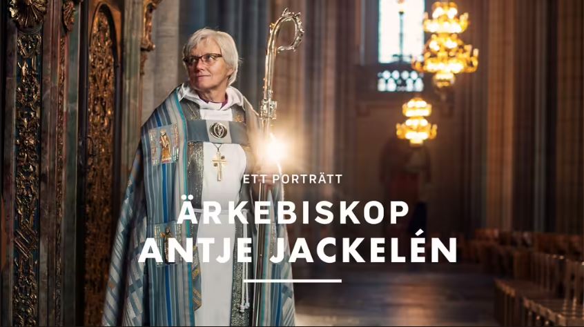 Bild på ärkebiskop Antje i liturgiska kläder.