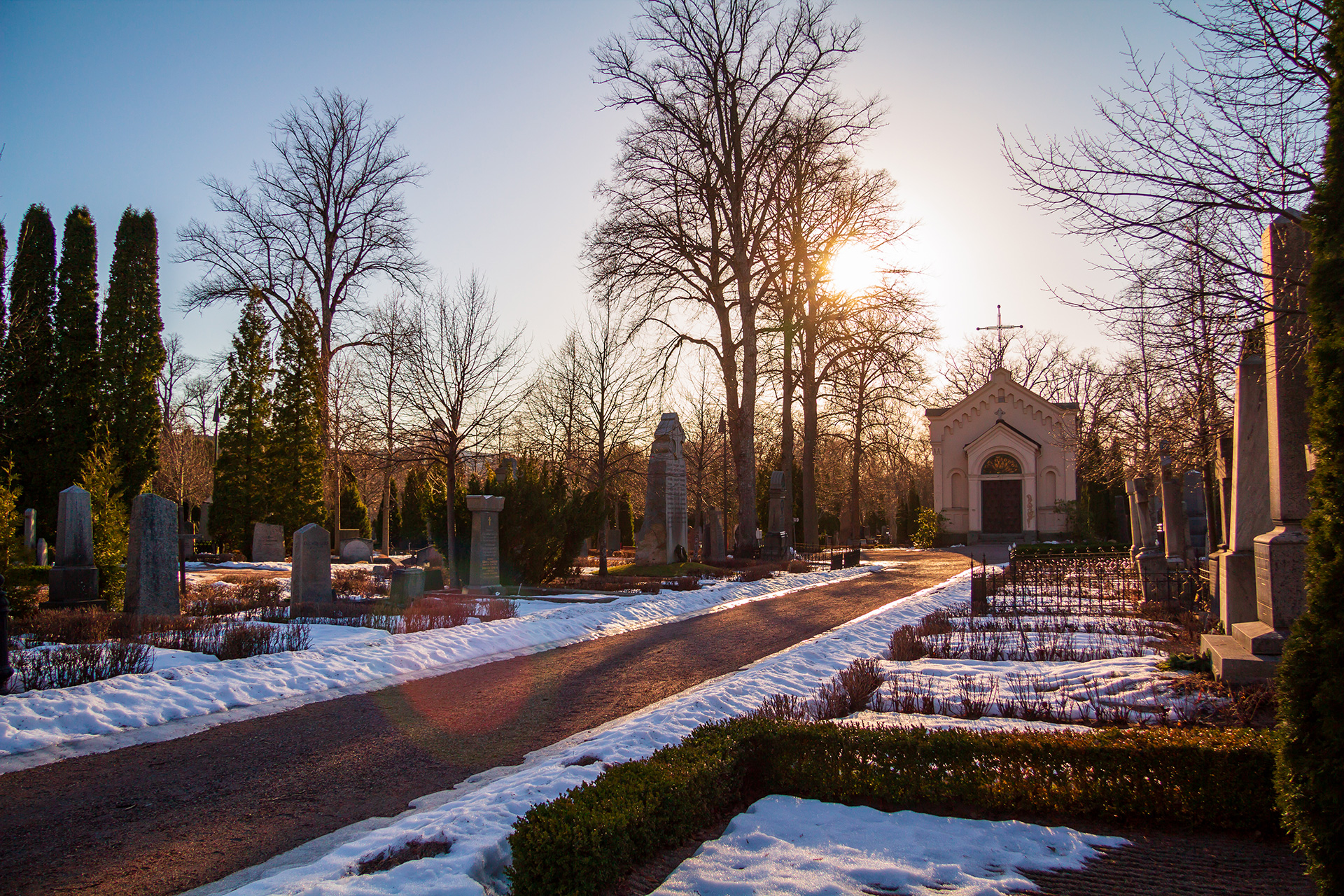 Gamla gravkapellet på Gamla kyrkogården i Uppsala.