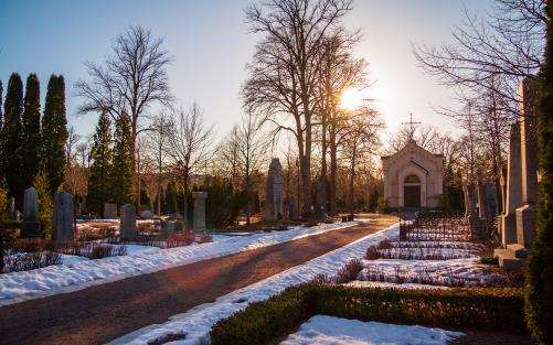 Gamla gravkapellet på Gamla kyrkogården i Uppsala.