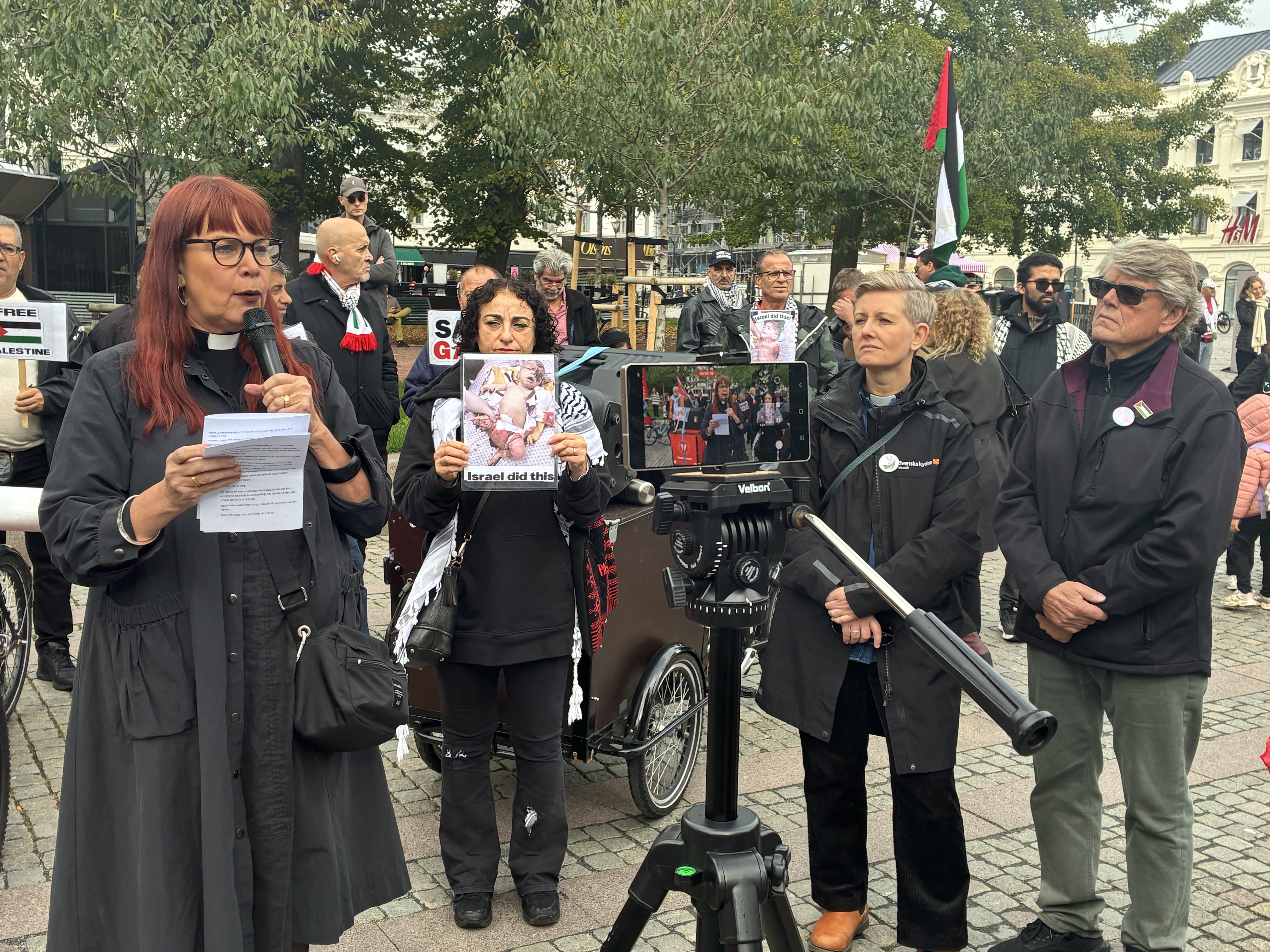 Tal vid Palestinademonstration 11 oktober