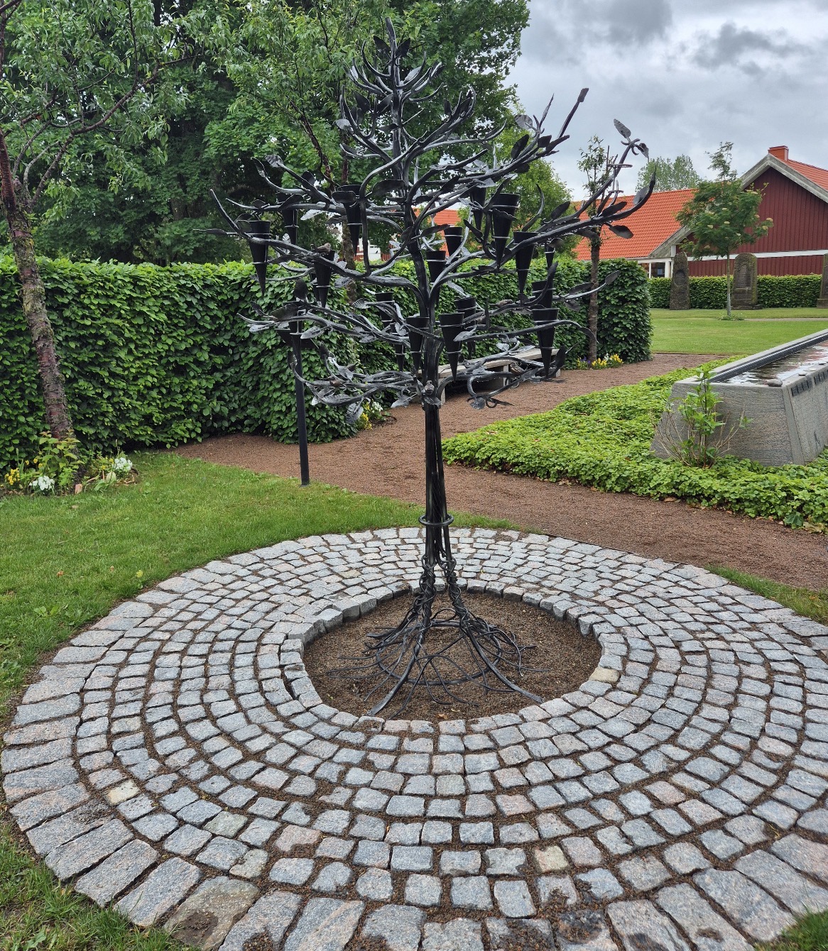 Ljusträd på Vinbergs kyrkogård