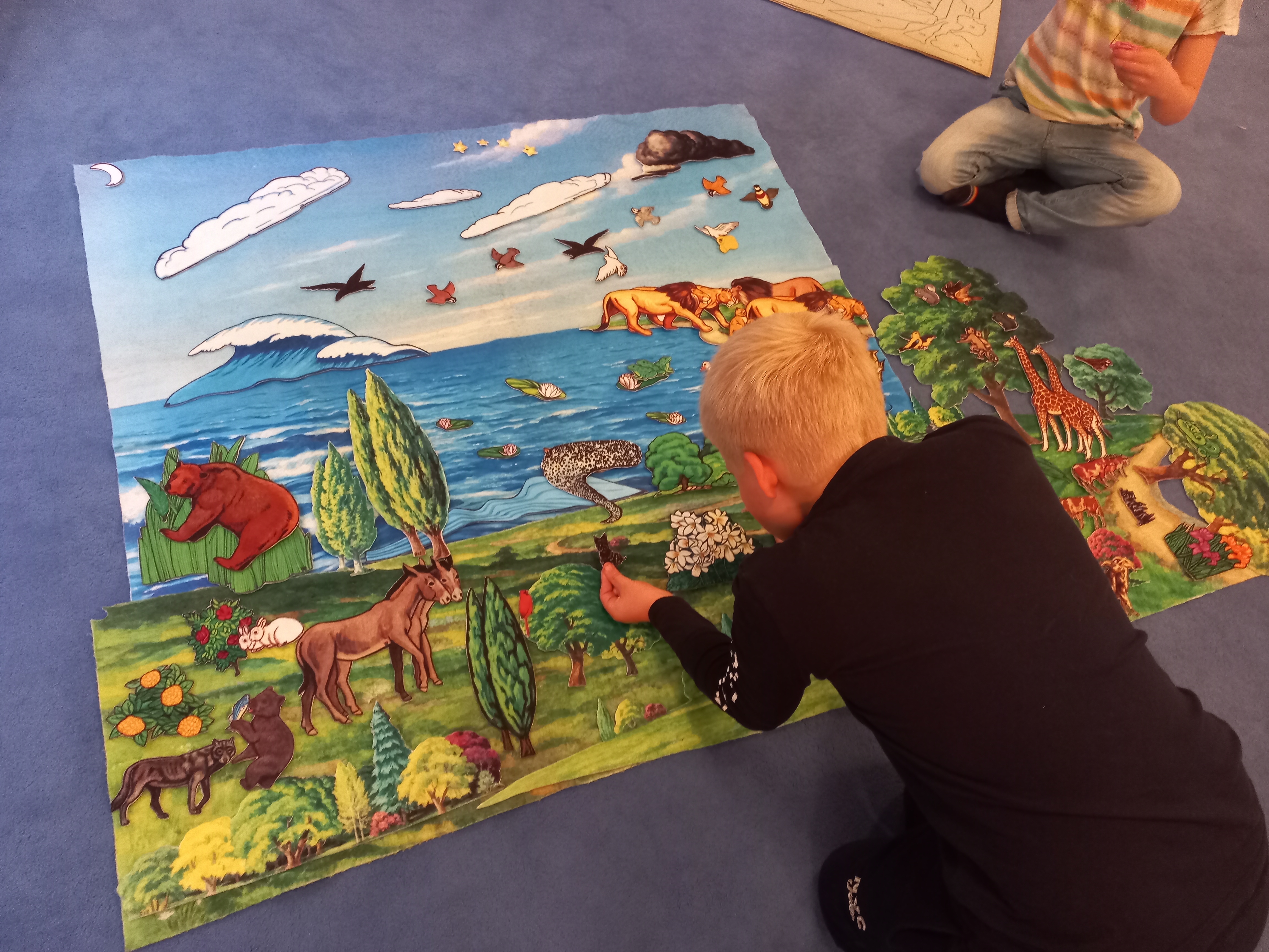 Barn, miniorer, flanellograf, Noas Ark