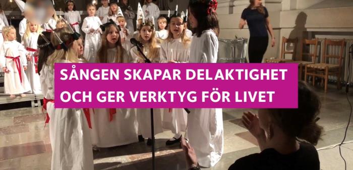 ’’Att sjunga i kör som liten ger en verklig upplevelse av att vara en del i ett sammanhang, att du är en viktig del i maskineriet’’
