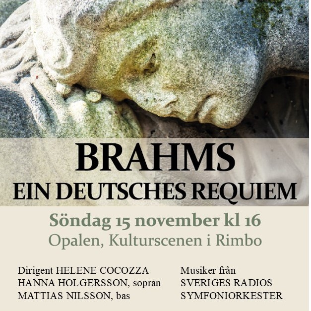 En affisch för en konsert med musik av Brahms