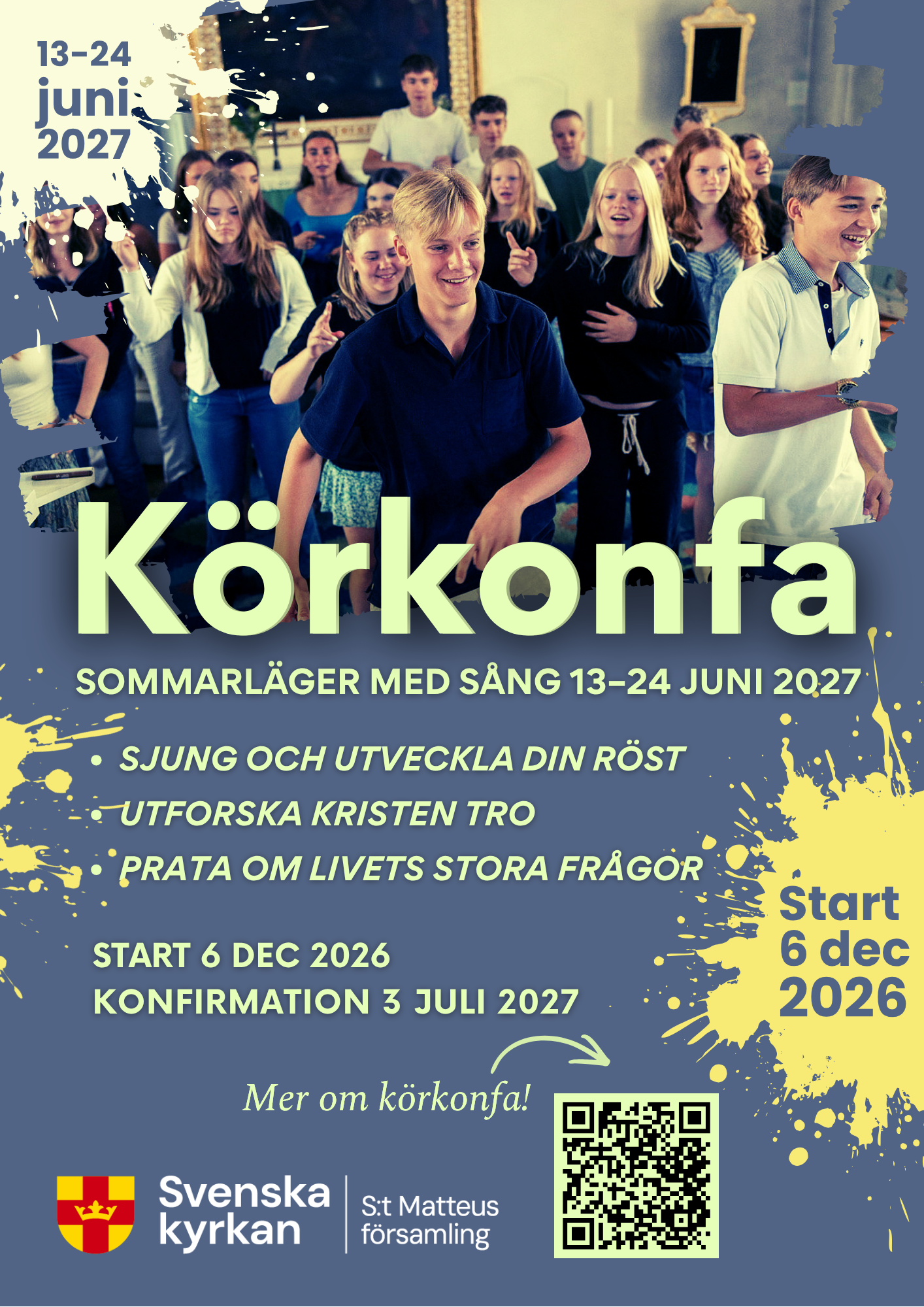 Ungdomar sjunger de är på körkonfa!