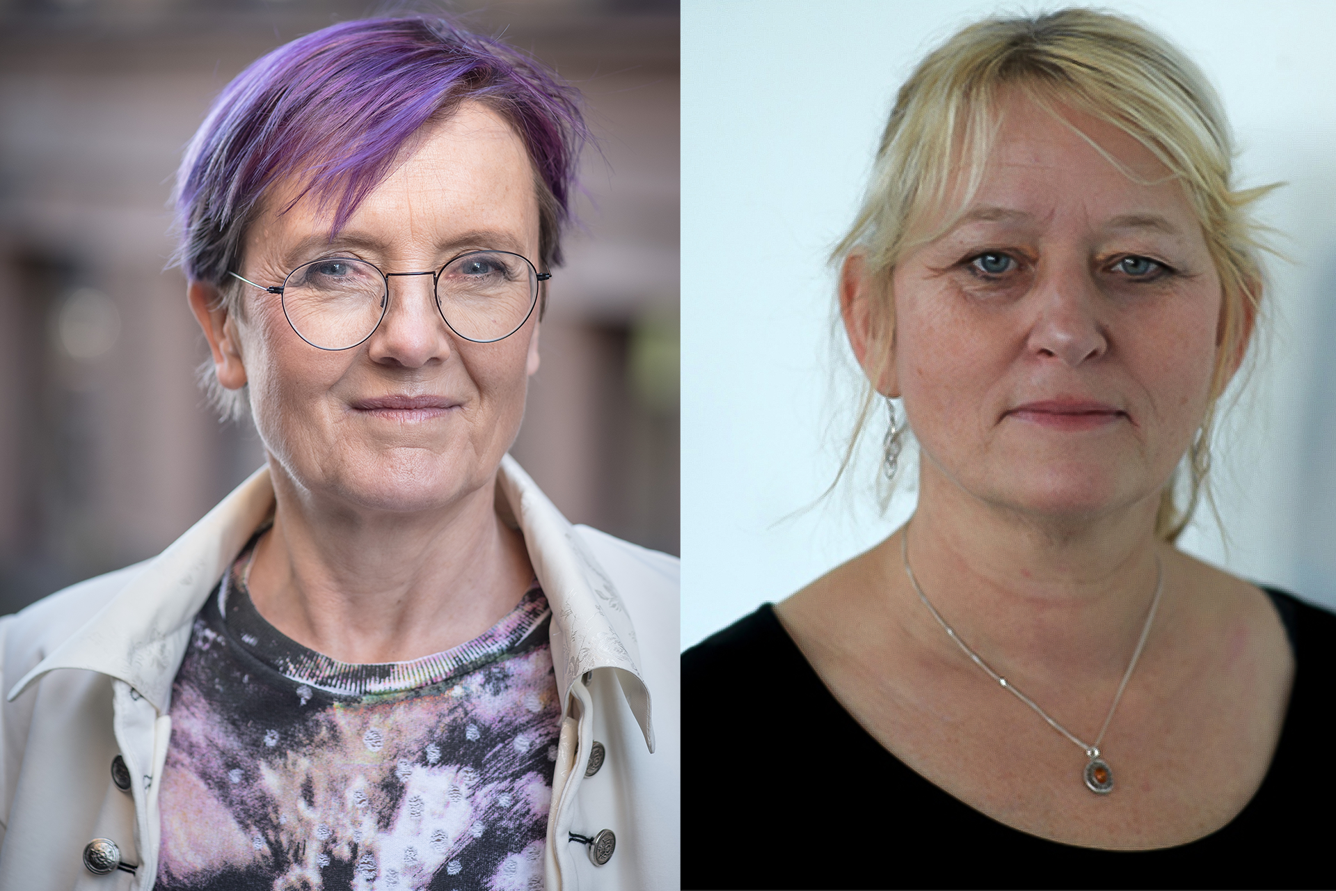 Fotomontage på Katarina A Karlsson och Sara Sjödahl