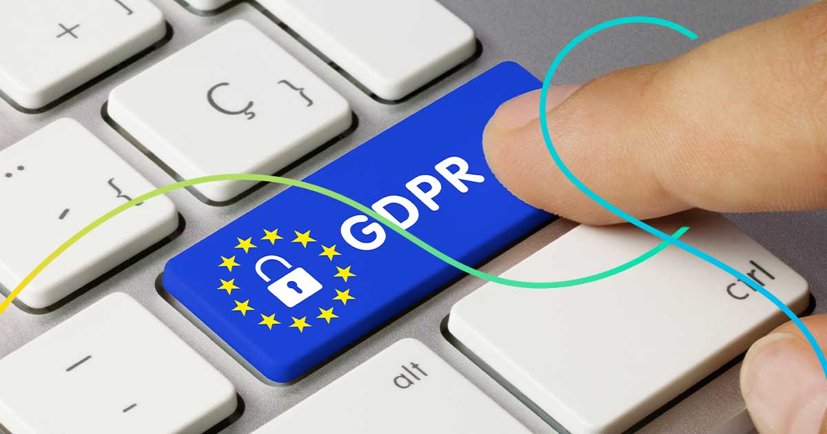 Tangentbord med GDPR logga