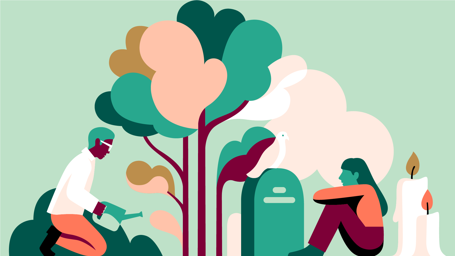 Kyrkogård illustration