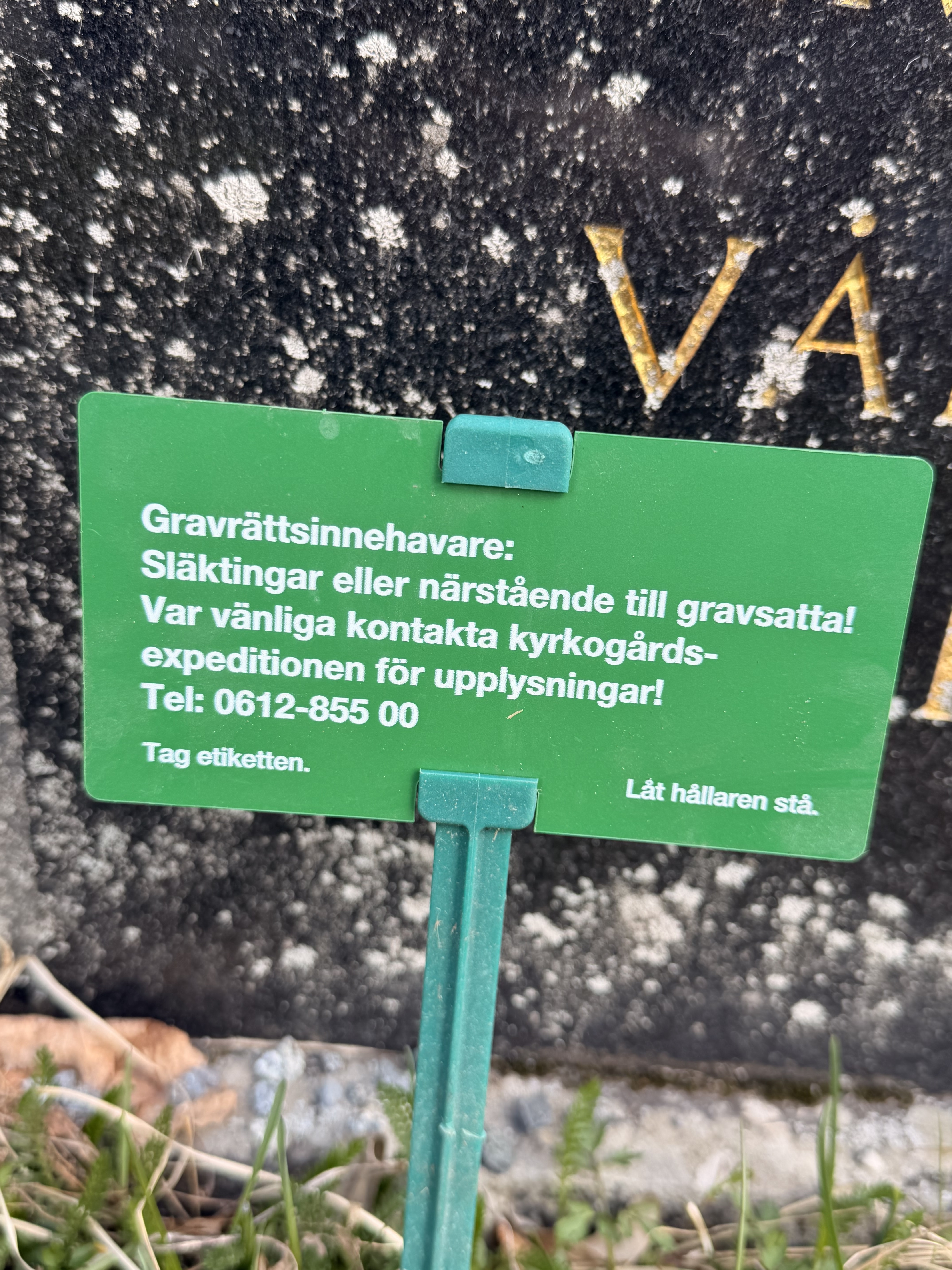 Grön skylt