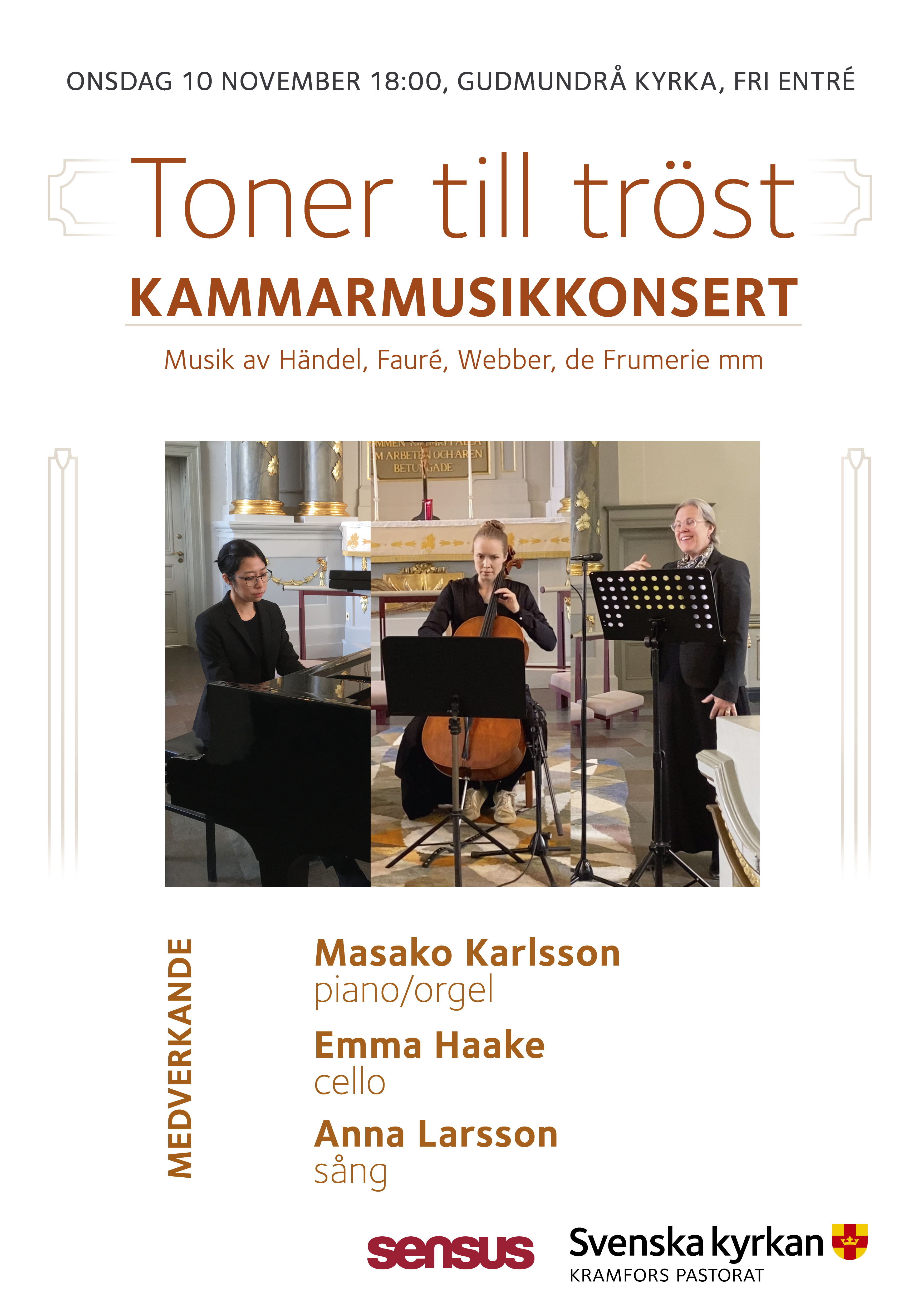Affisch för konsert med kammarmusik