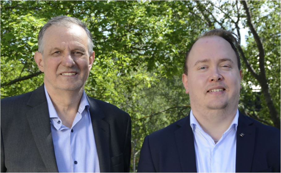 Bild på valbara i Sverigedemokraterna; från vänster: Carl-Otto Samson, Henrik Åkerlund