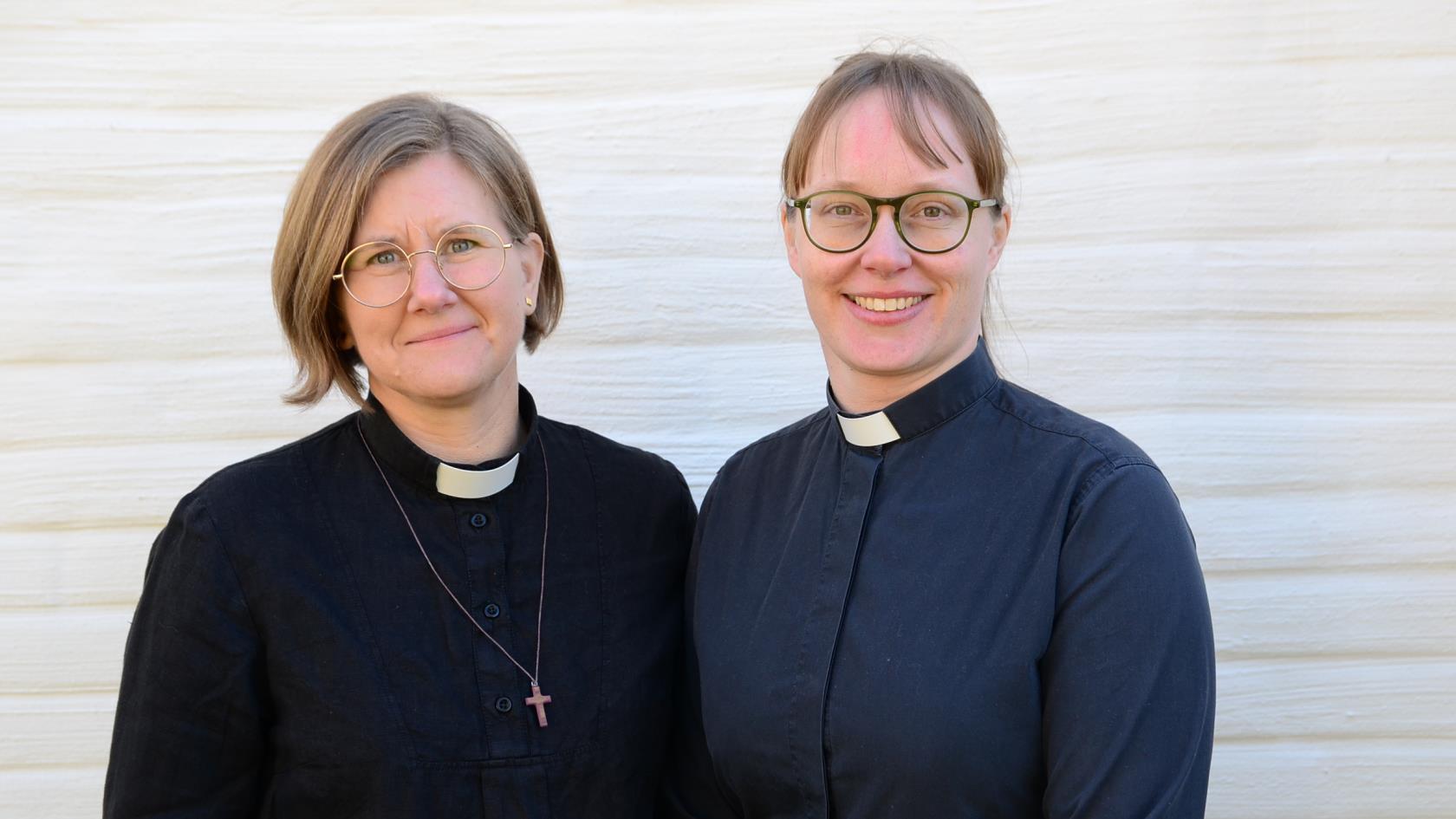 Petronella Björn och Kristina Torin är ”träningskompisar” och handleder varandra under predikofortbildningen. 