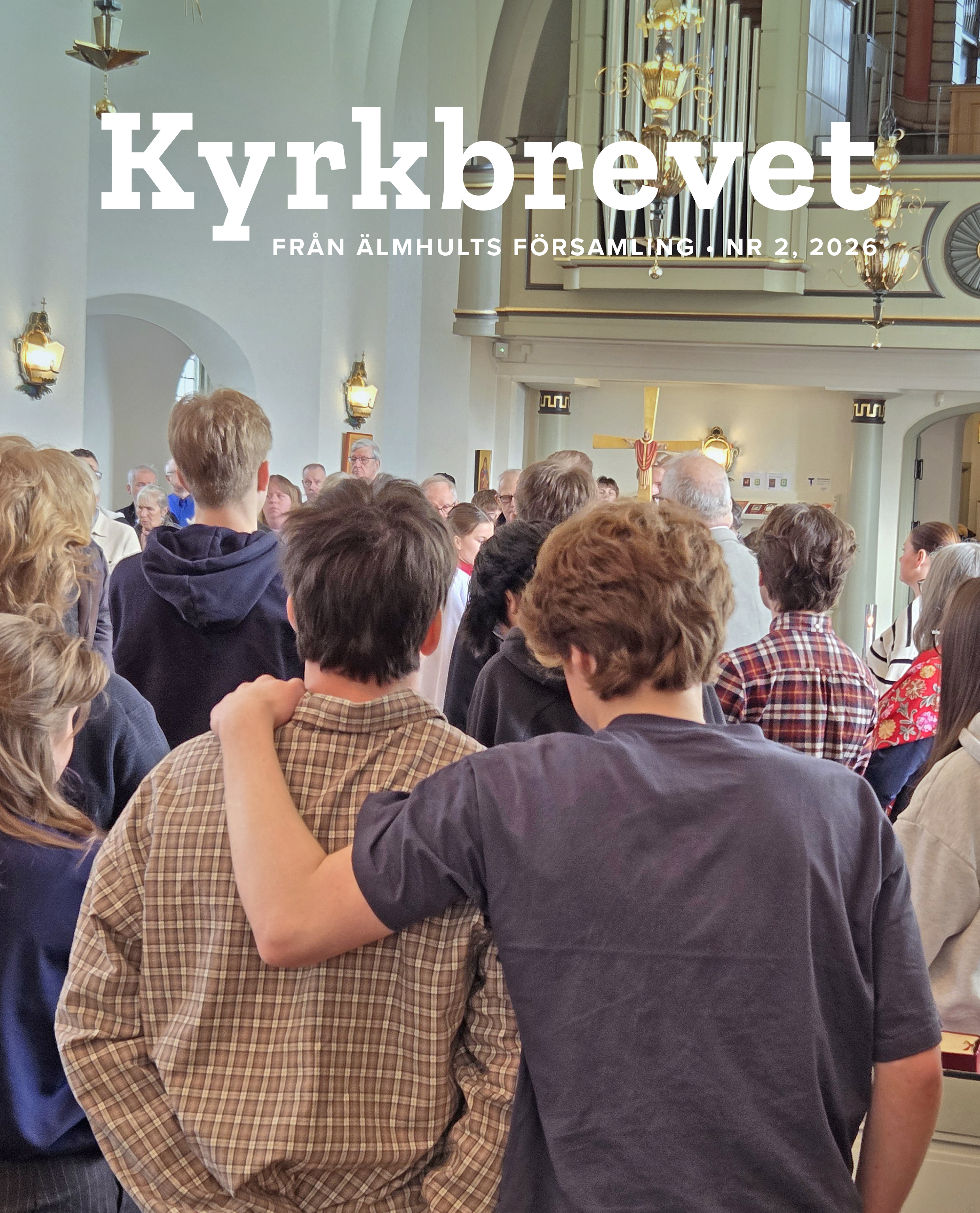 Framsidkan av Kyrkbrevet nr 2 från Älmhults församlng